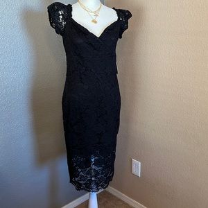 Elegant Black Lace Dress